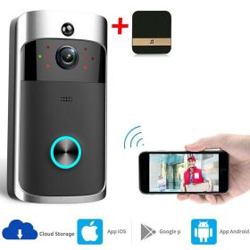 Smart Wireless WiFi Video Doorbell Phone Door Ring Intercom Security Camera Bell - Doorbell + Chime Smart Wireless WiFi Video Doorbell Phone Door Ring Intercom Security Camera Bell - Doorbell + Chime